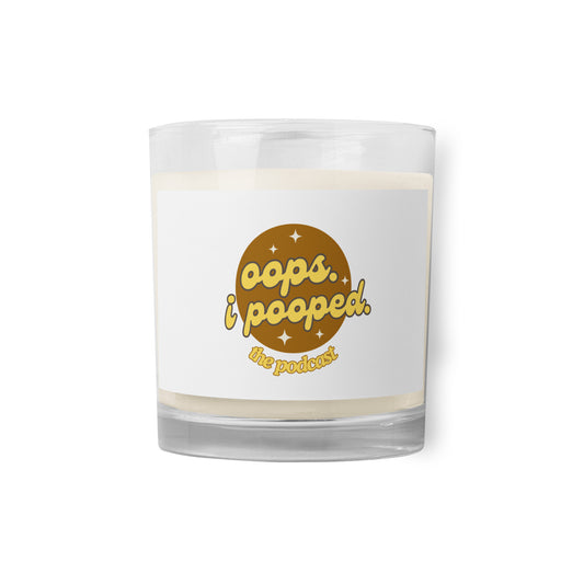 Glass jar soy wax candle